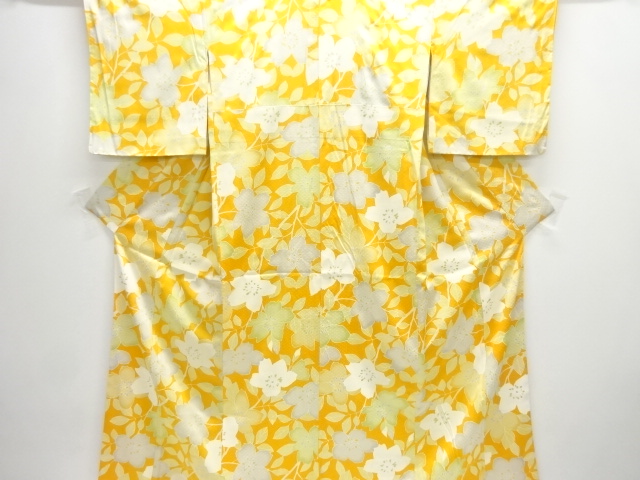 JAPANESE KIMONO / KOMON / UNUSED / BRANCH FLOWER